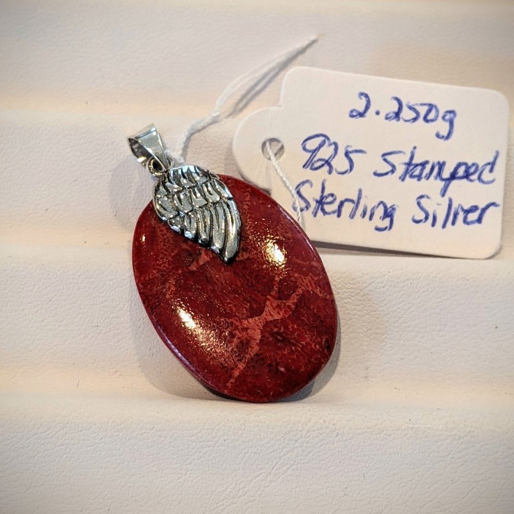 Sponge Coral Angel Wing Pendant